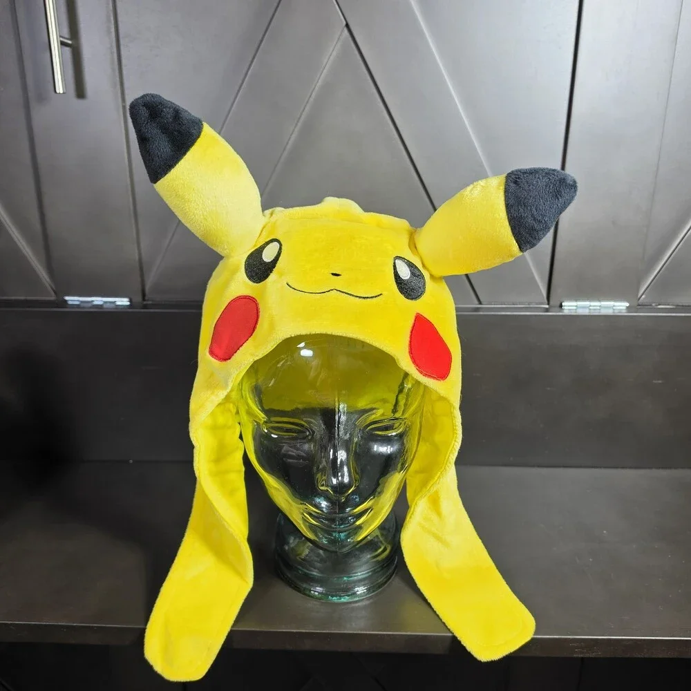 Pokémon Pikachu Beanie Costume Head Piece Hat Youth One Size